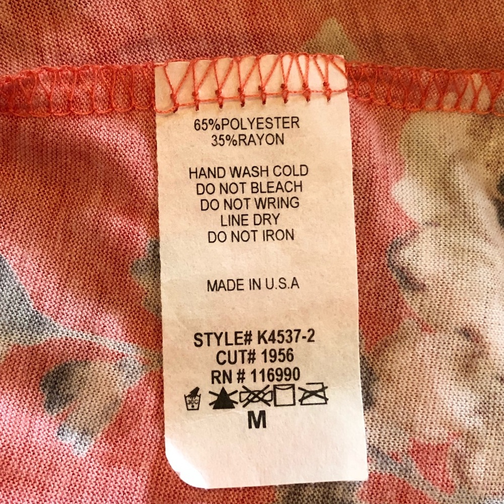 Ginger G Pink Floral Cold Shoulder Top - Picture 8 of 8